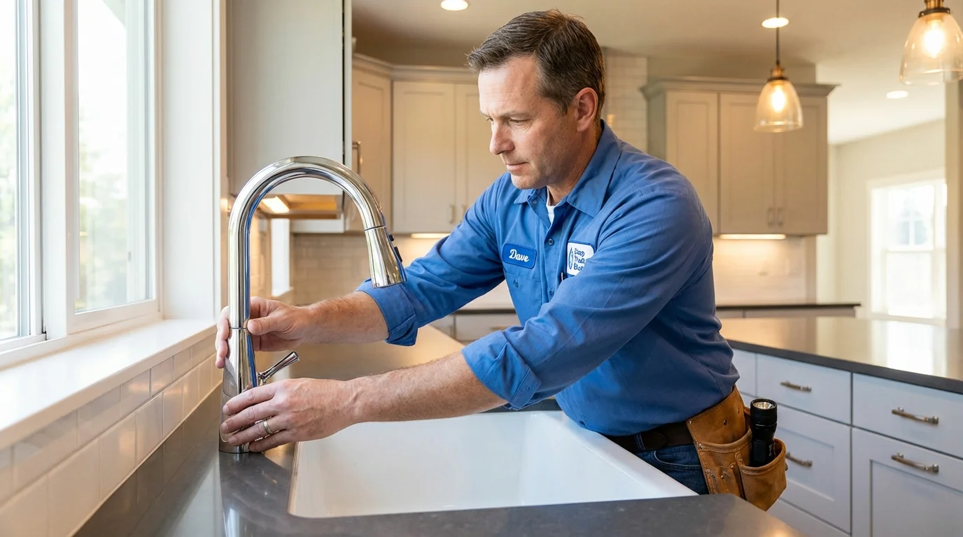 Kitchen faucet installation by Johns Plumbing LLC in Layton