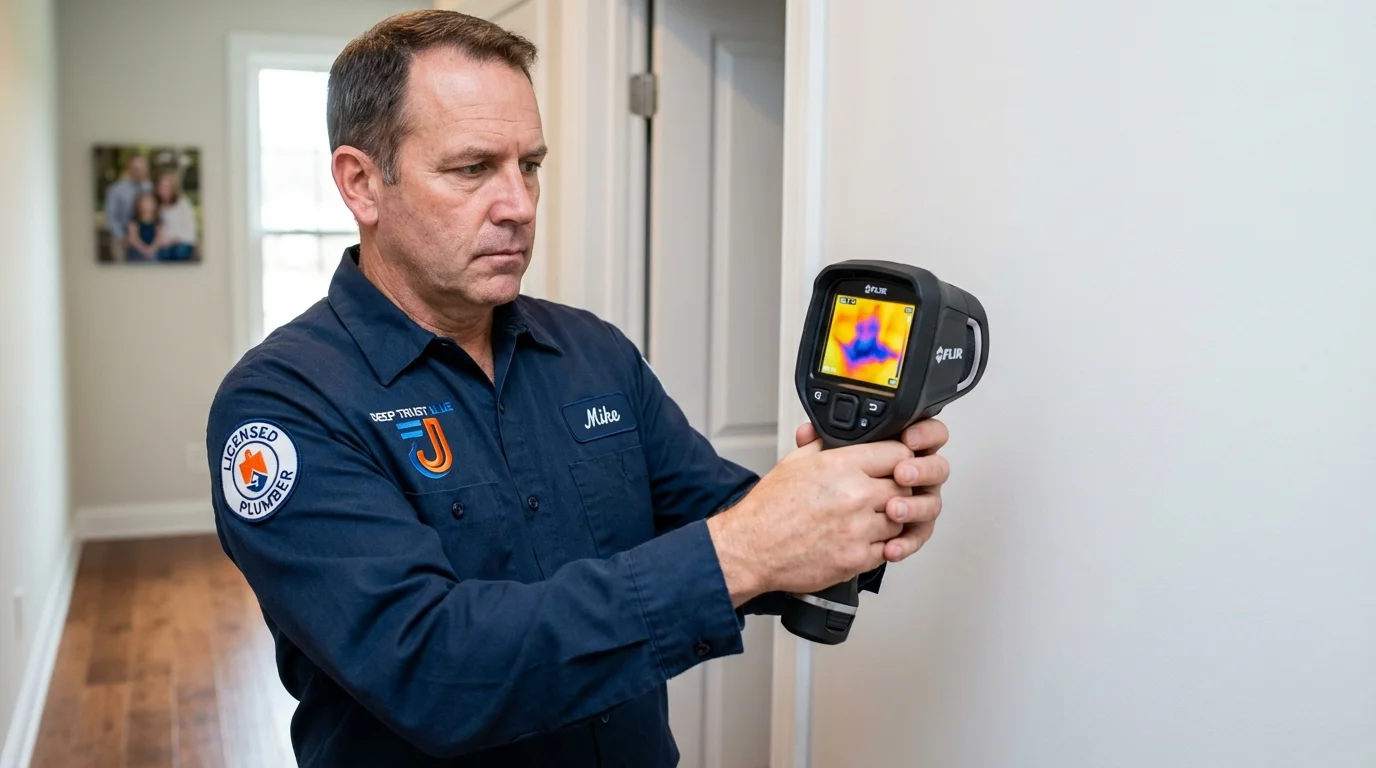 Thermal imaging leak detection by Johns Plumbing LLC in Layton
